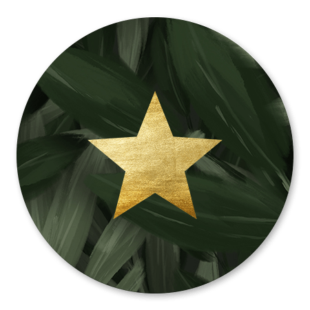 Jungle bladeren met ster